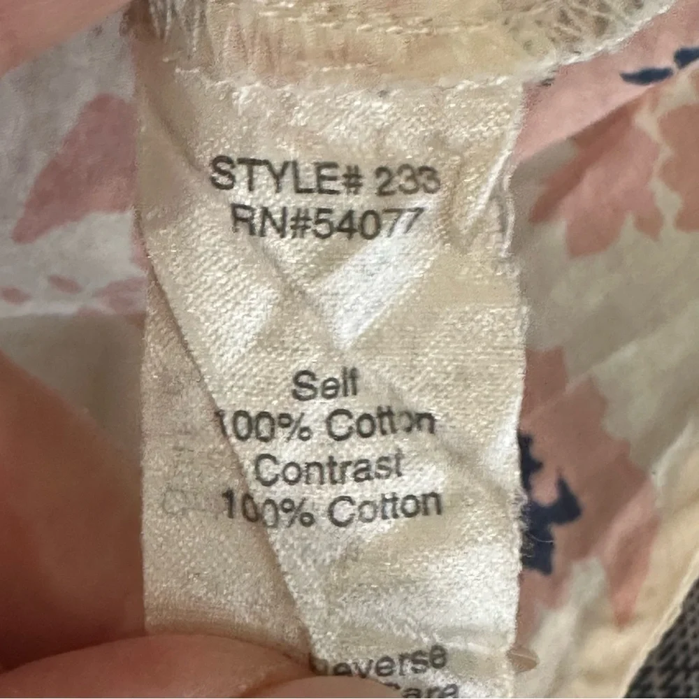 Cabi plaid floral button down shirt pink blue cotton - Picture 4 of 5